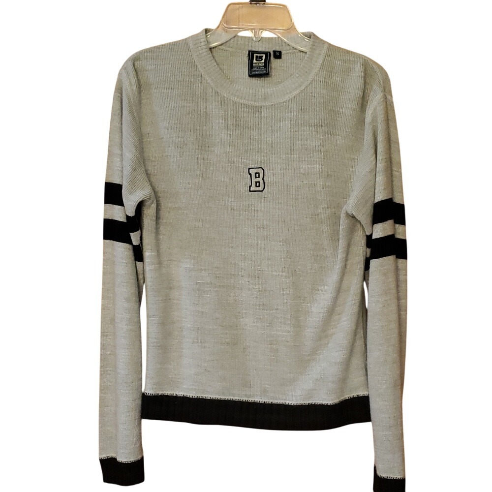 Burton Snowboards Gray and Black Logo Crewneck‎ Sweater Size Small